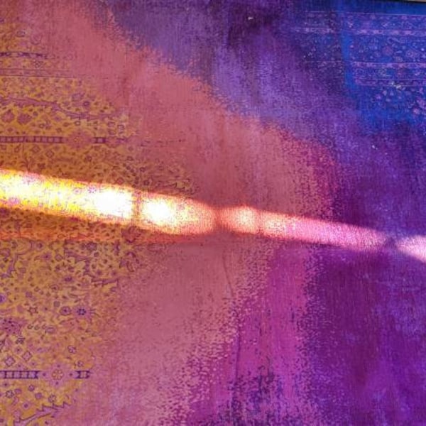 Orange Purple Rug, Modern Rug, Bold Pattern Rug, Abstract Rug, Washable ...
