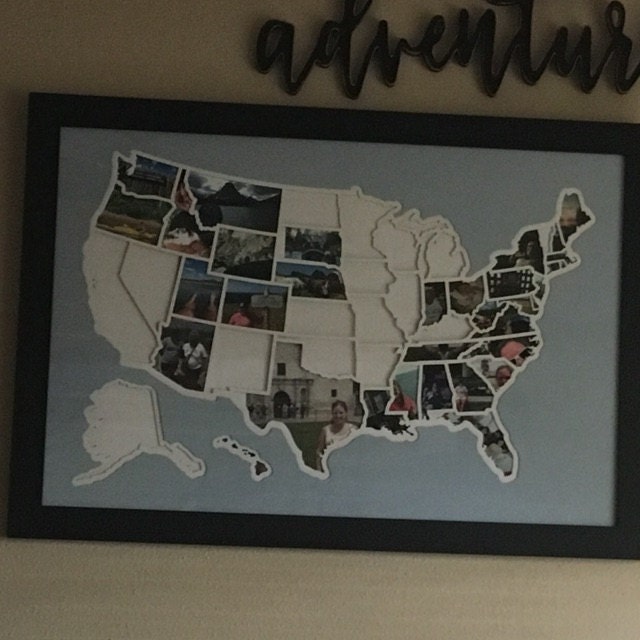 50 States Photo Map USA | Etsy
