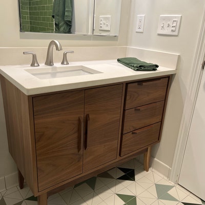 Mid Century Style Bathroom Vanity Cabinet 72 in - Etsy
