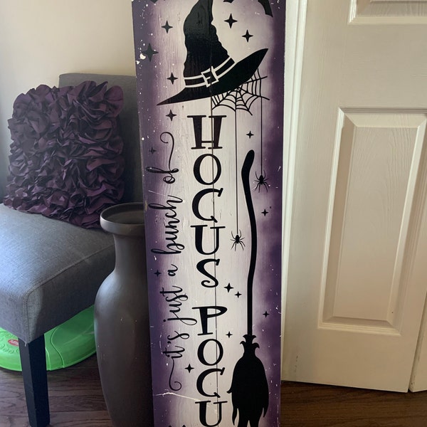 Hocus Pocus SVG, Halloween Porch Sign Cut File, Spooky Season Leaner ...
