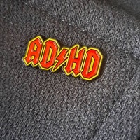 AC/DC Inspired ADHD Enamel Pin - Etsy