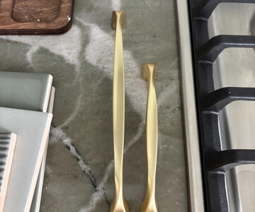 Modern Cabinet Pull Handles Brushed Brass Cabinet Kitchen Handles Wardrobe Cabinet Handles Cupboard Handles Kitchen Pulls 96 128 160 192mm