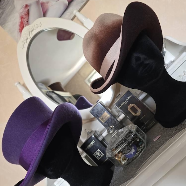 Asymmetric Top Hat, Top Hat, Topper Hat, Edwardian Top Hat, Victorian ...