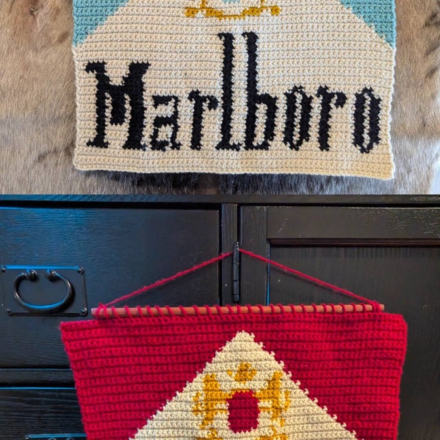 Crochet Tapestry Pattern - Marlboro - Crochet Wall Hanging Decor
