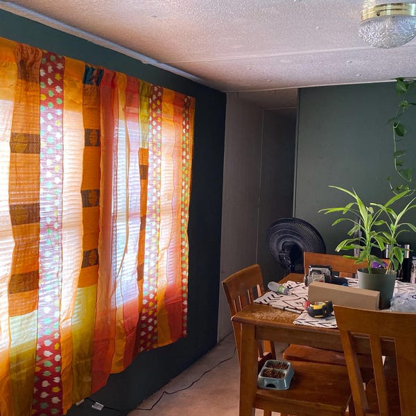 Green Boho Saree Curtains Upcycled Handmade Saree Curtains With Saree ...