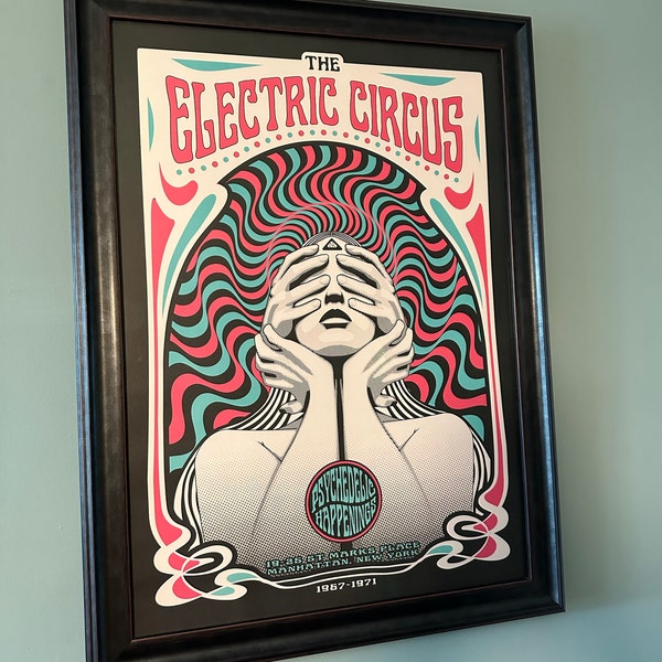 The Electric Circus Psychedelic Rock Art Print, Psychedelic Art Print ...