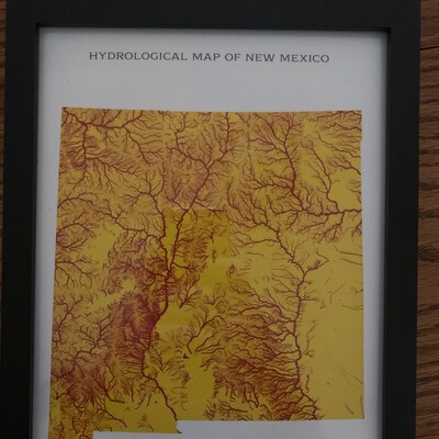 New Mexico Hydrological Map of Rivers and Lakes, New Mexico Rivers 