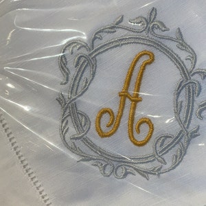 12 Monogrammed Linen Dinner Napkin Set Wedding Napkins - Etsy