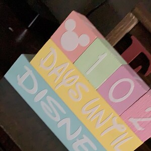 2-sided Disney Countdown Blocks, Vacation Countdown, Weeks/days Until ...