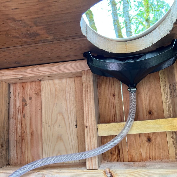 DIY XL Compost Toilet Urine Diverter and Vent Attachment, XL Diverter