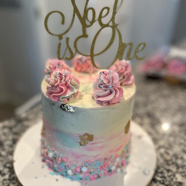 Custom Name 1st Birthday One Cake Topper First Birthday Smash Cake — free download