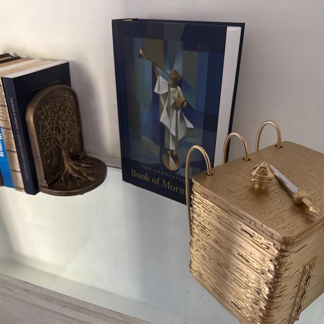 Large 3/4 Scale Gold Plates Display Box Replica Metal Rings Gift