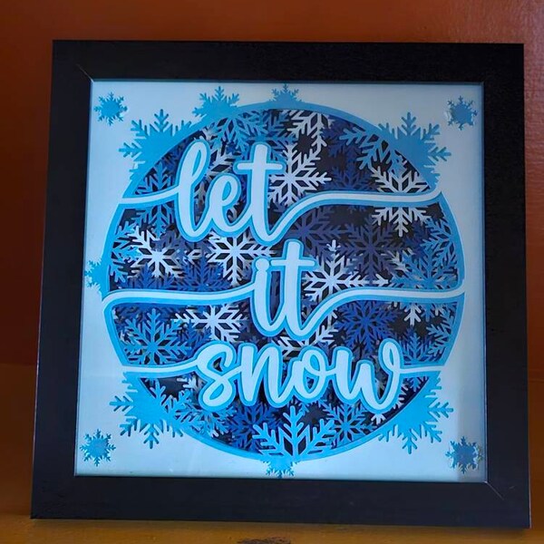 3D Winter Snowflakes Shadow Box SVG Template (digital Download) - Etsy