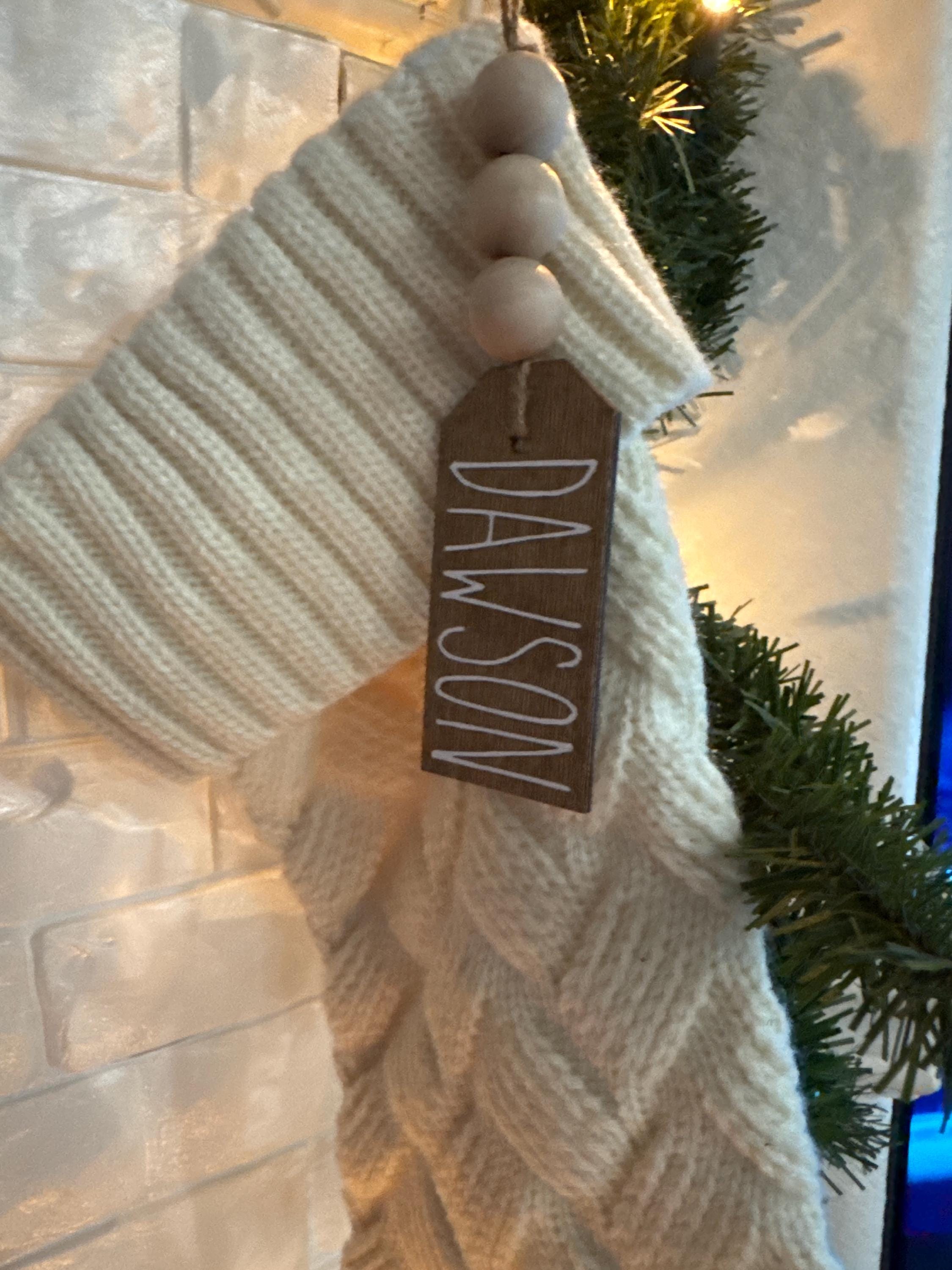 Wood stocking tags, Wooden Christmas tags, Farmhouse stocking tags, Personalized stockings tags, Custom Gift tag, Christmas Decor, Name tags