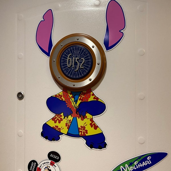 Disney Cruise Door Magnets Stitch With Hawaiian Shirt and Customized ...
