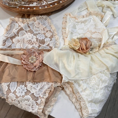 Hand Smocked Gold Embroidered Short Sleeve Romper in Ivory (3mths-2yrs)