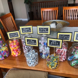 Labels for candy buffet