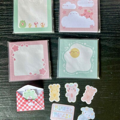 Cute Muted Pastel Aesthetic Sticky Notes 50 Sheet Sticky - Etsy UK