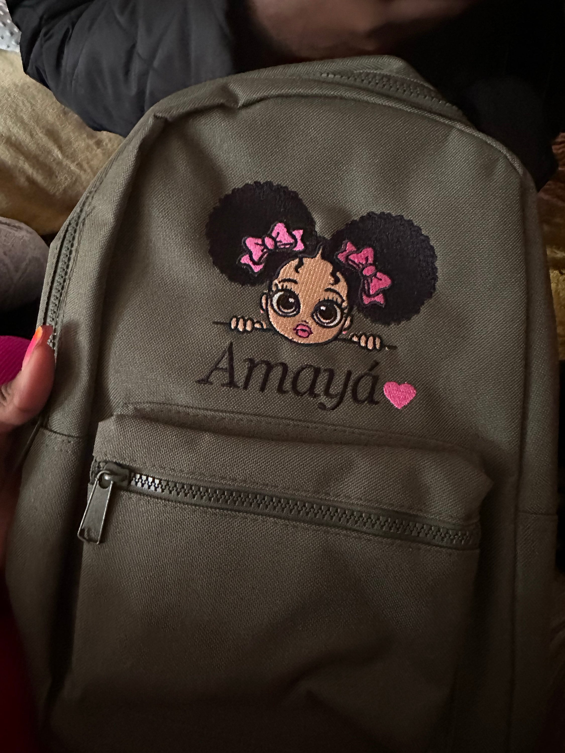 Embroidered Personalised Toddler Backpack Girls mini nursery bag, embroidered Custom backpack, girls school bag, birthday gift.Fast Delivery