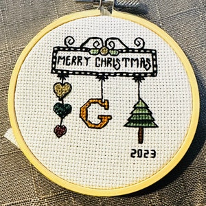 Initial Ornament Cross Stitch Pattern Monogram (Download Now) - Etsy