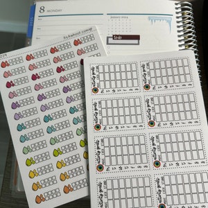 Habit Tracker Coloring Sheet Printable, Month Habit Tracker Coloring ...