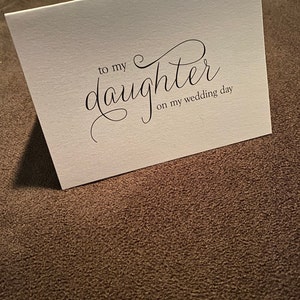 Single Card -Wedding Card to Your Mother, Father, Sister, Brother, Aunt, Stepmother, Mother-in-Law, Father-in-Law CUSTOM On My Wedding Day photo