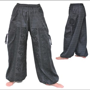 Samurai Pants Men Women Ninja Harem Pants Boho Hippie Pants - Etsy