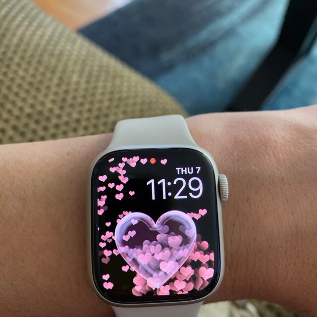 Apple Watch WALLPAPER Bubble Heart With Rose Gold Hearts Design