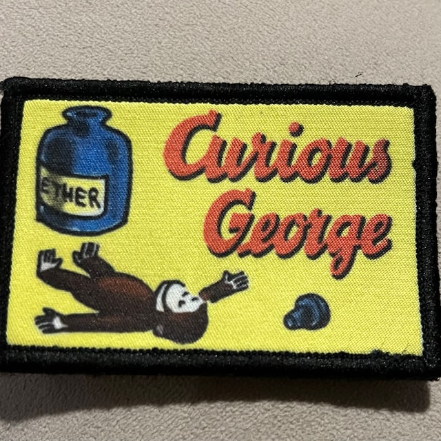 Curious George Hook and Loop Patch