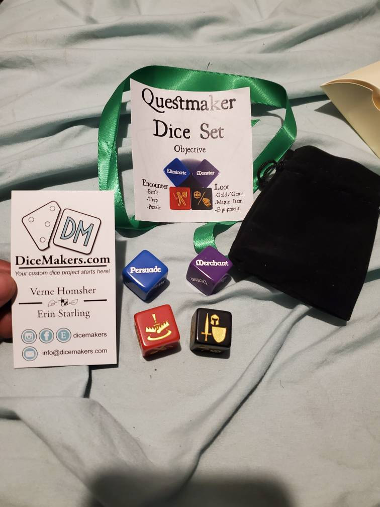 QuestMaker/Storytelling Dice for Dungon Masters- Roleplaying, Gamer, DM Gift, DnD