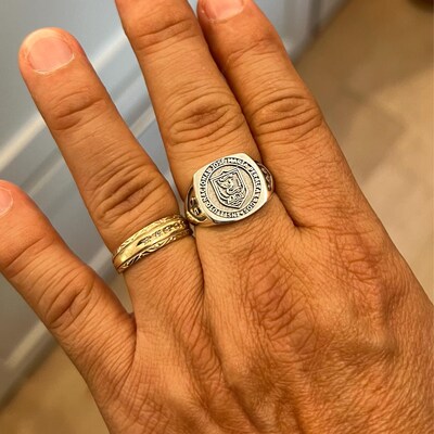 Gold Diamond Pave College Class Rings, Women's Class Ring, Gold ...