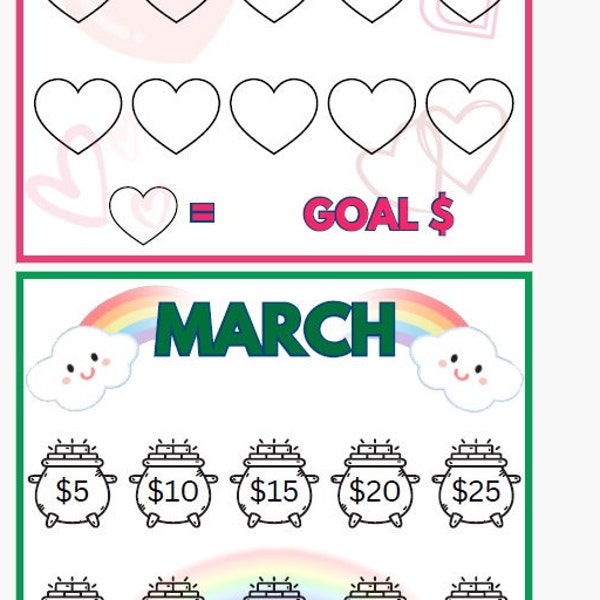 A6 Monthly Savings Challenge Printable, Mini Savings Challenge Bundle ...