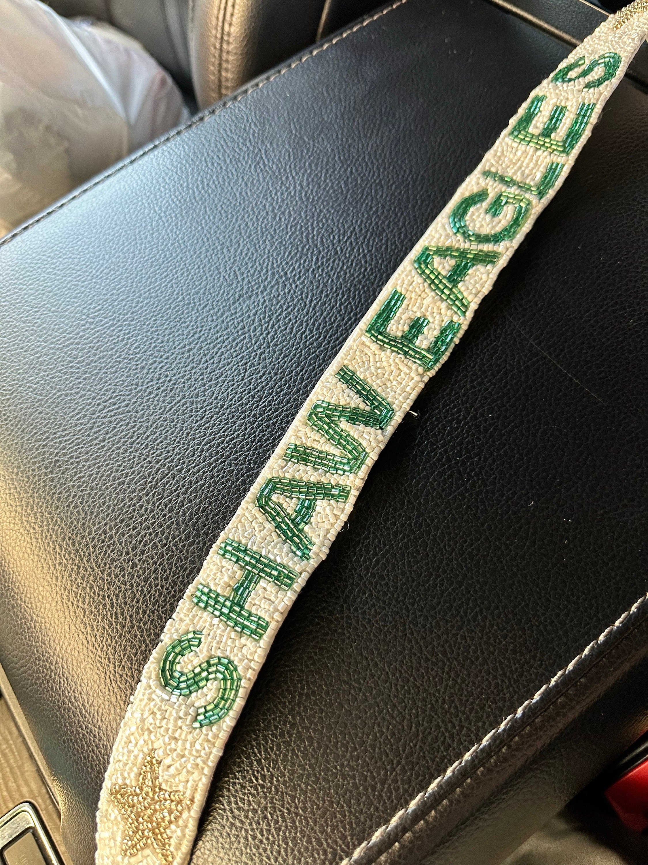 Custom Game Day Seed Bead Strap, Personalized Camera Strap for Game Day, Customized Game Day School Cheer Beaded Camera Strap, School Strap