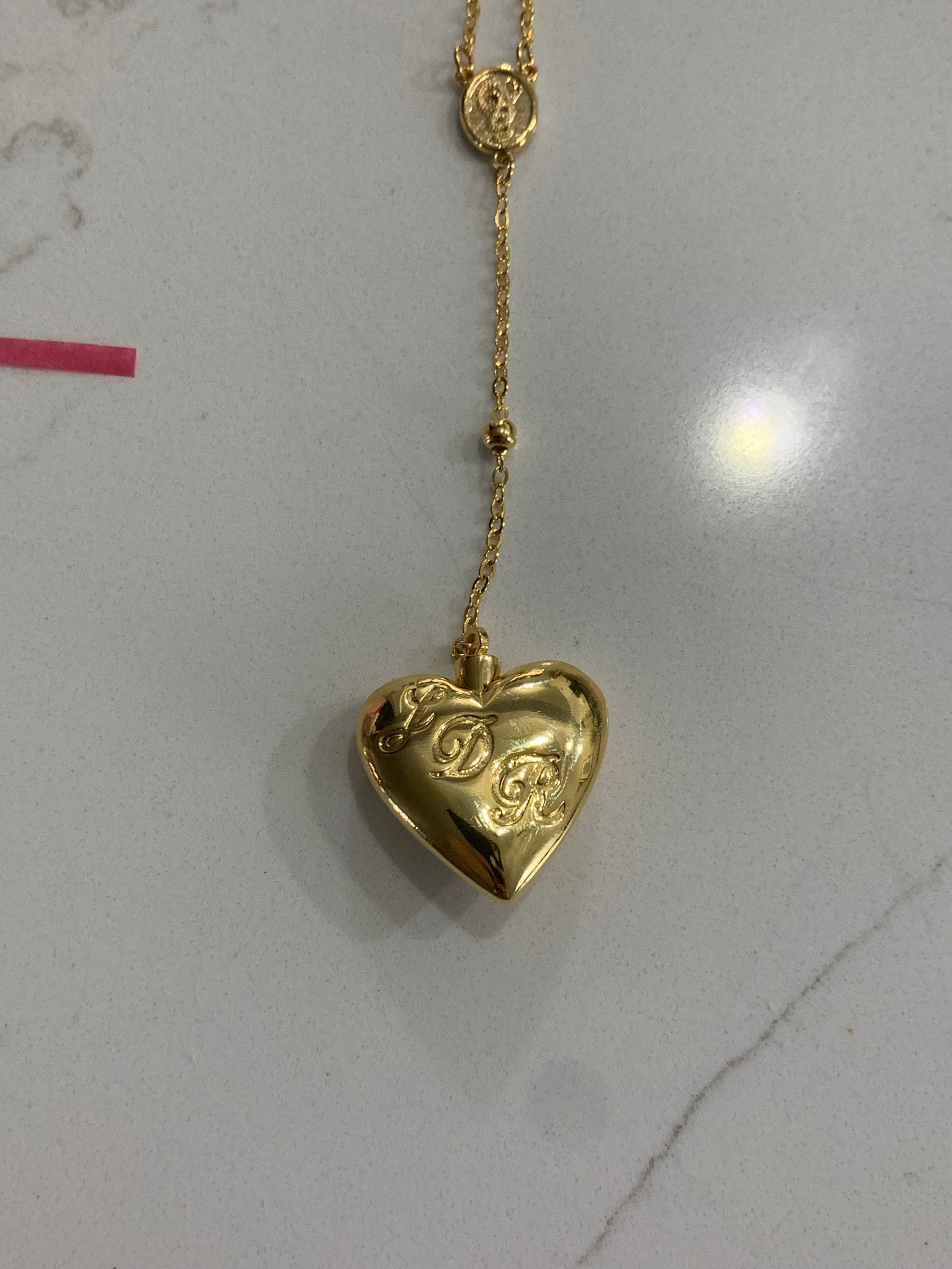 Rosary Emerald Heart Necklace