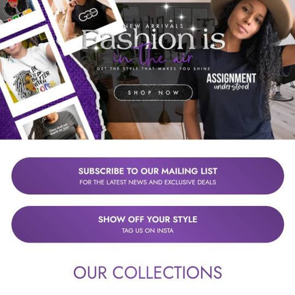 Premade Hair Extensions Website Template for Hair Website and More