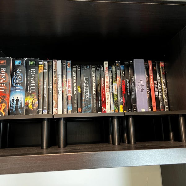 Book Riser Box Shelf Riser for Displaying Two Rows of Books on a Single Shelf ...