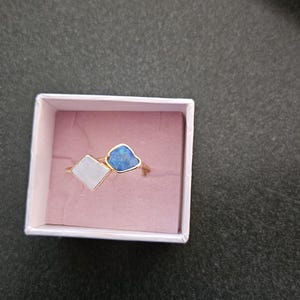 Customer photo from M., New Rainbow Raw Moonstone Ring