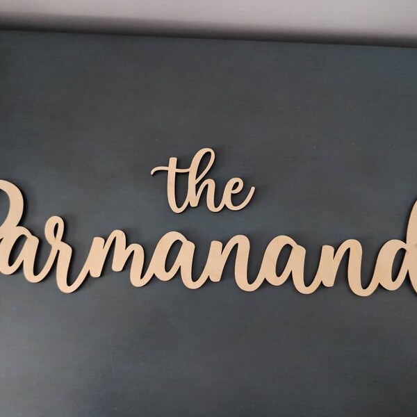 Last Name Wood Sign Wood Cut Out Large Wedding Backdrop Custom Wooden ...