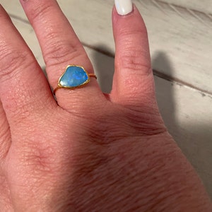 Customer photo from Michelle Kautzman, Raw Australian Opal Ring