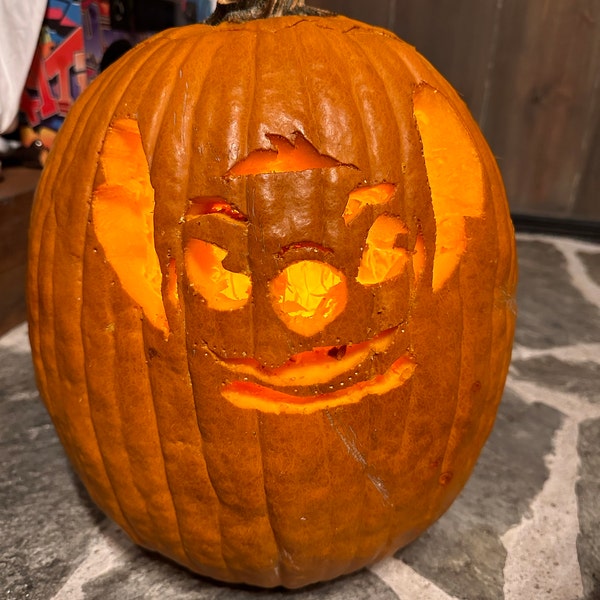 PUMPKIN CARVING TEMPLATE Instant Stencil Digital Download Print at Home