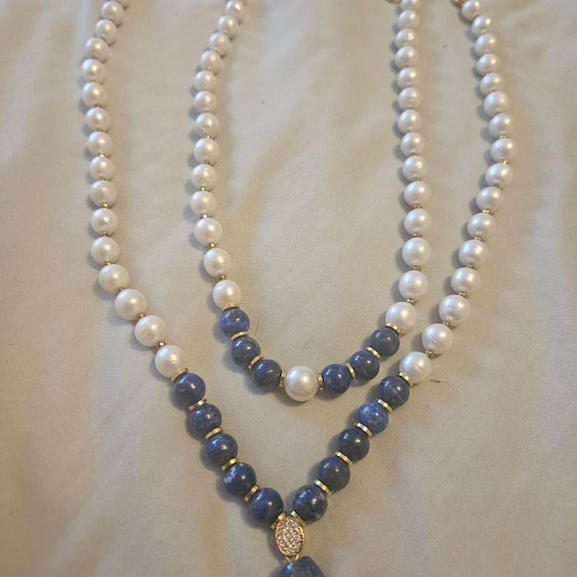 Perline di pietra preziosa naturale sodalite autentica, 9-10 mm, blu