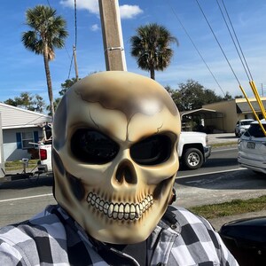 【激レア】 Custom SKULL BEE Zombie Skull Burning Skull Airbrush Helmet – Custom Airbrush
