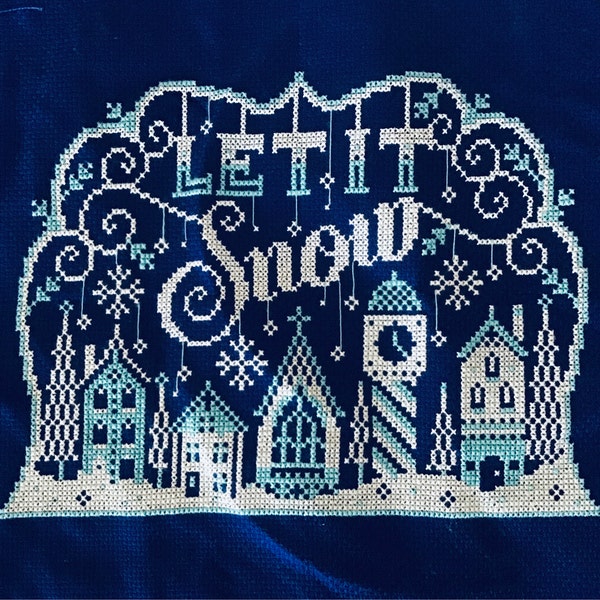 Let It Snow - Cross Stitch Pattern (digital Format - PDF) - Etsy