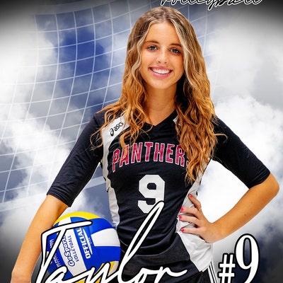 VOLLEYBALL TEMPLATE Photoshop Sports Senior Banner Template ...