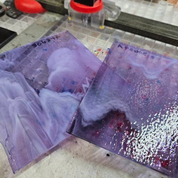 Vetro Piano Ciano Chiaro COE 90 Bullseye Da 3 Mm, 3 Pollici - Foto 8