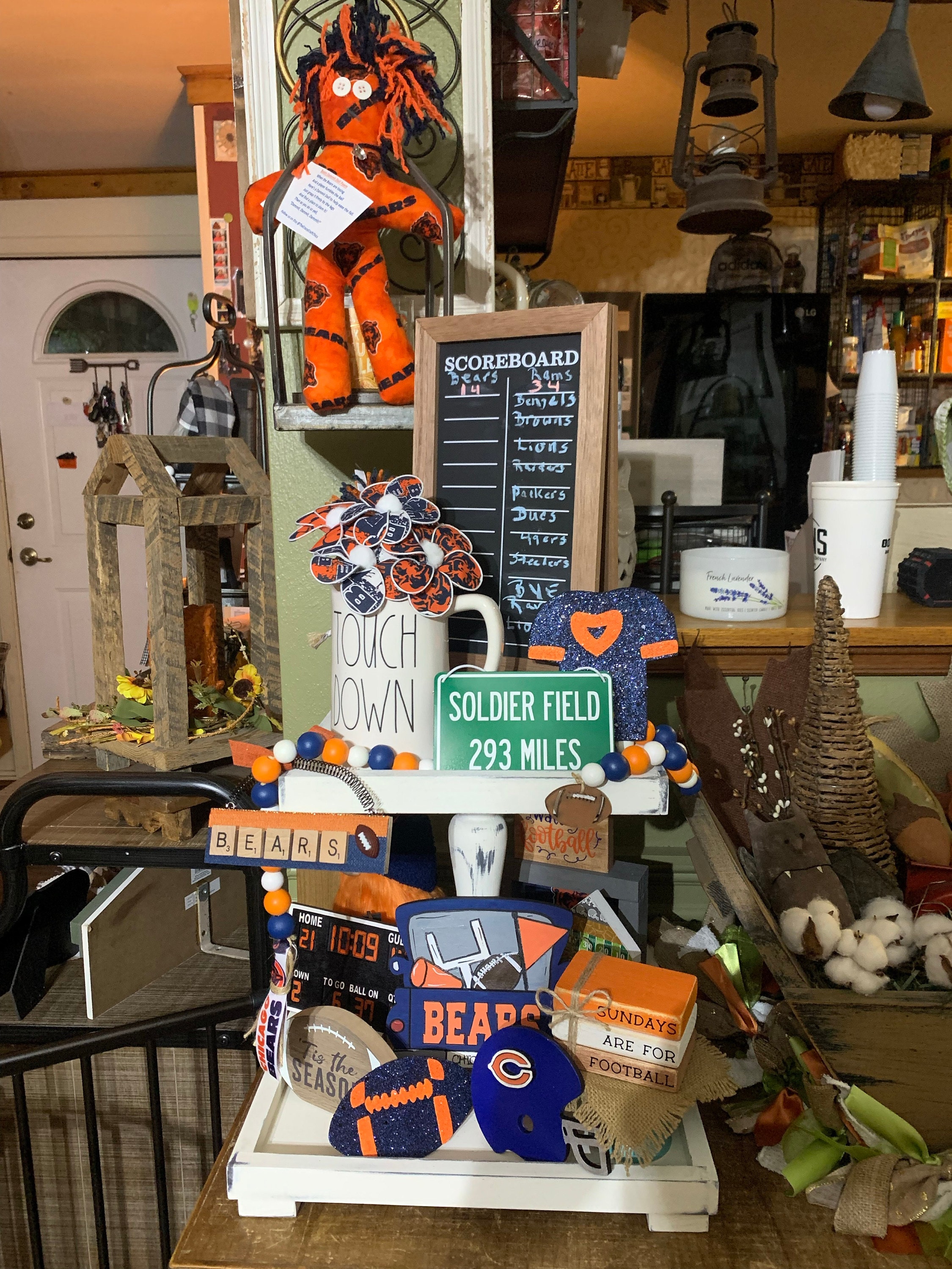 football tiered  tray decor/football decor/football signs/tiered tray signs/football tiered tray/Football decor/Football tray decor