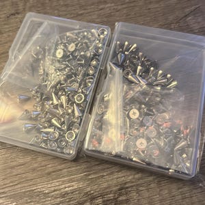Trimming Shop 7 MMX40 MM Argento Spike Cono Screwback Borchie per DIY Leathercrafts Arts Abbigliamento Giacche di Jeans Borse Scarpe, a Forma di Proiettile, 100pcs, Metallo, 40 mm