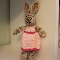 Toy Knitting Pattern for a Small Rabbit With Removable Clothes 7 Inches ...