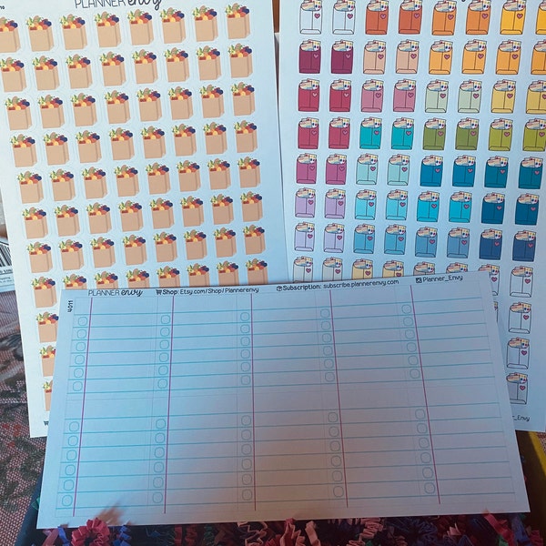 Planner Stickers Erin Condren Life Planner (ECLP) - 12 Full Box ...