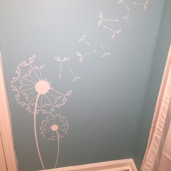 Dandelion Wall Decal | Flower Vinyl Decal | Floral Wall Decor ...